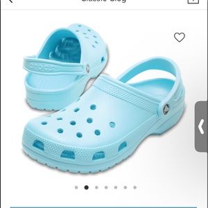 Ice Blue Crocs size: W6/M4